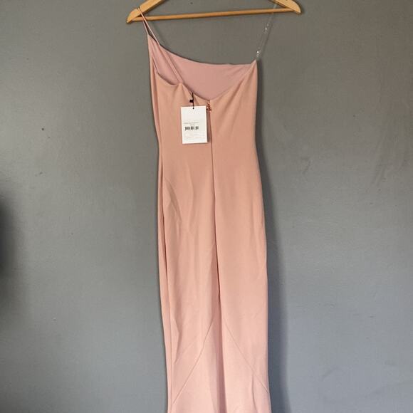 REVOLVE x NOOKIE Coquette wedding Pink one shoulder Maxi dress Jasmine Gown XS 2 - Picture 4 of 11